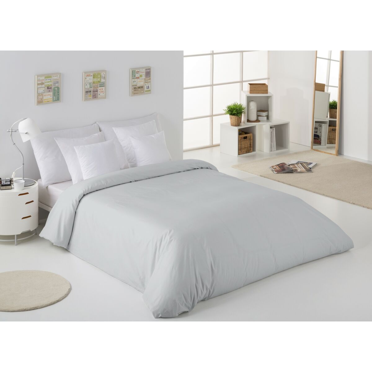 Пододеяльник Alexandra House Living Жемчужно-серый 240 x 220 cm-4