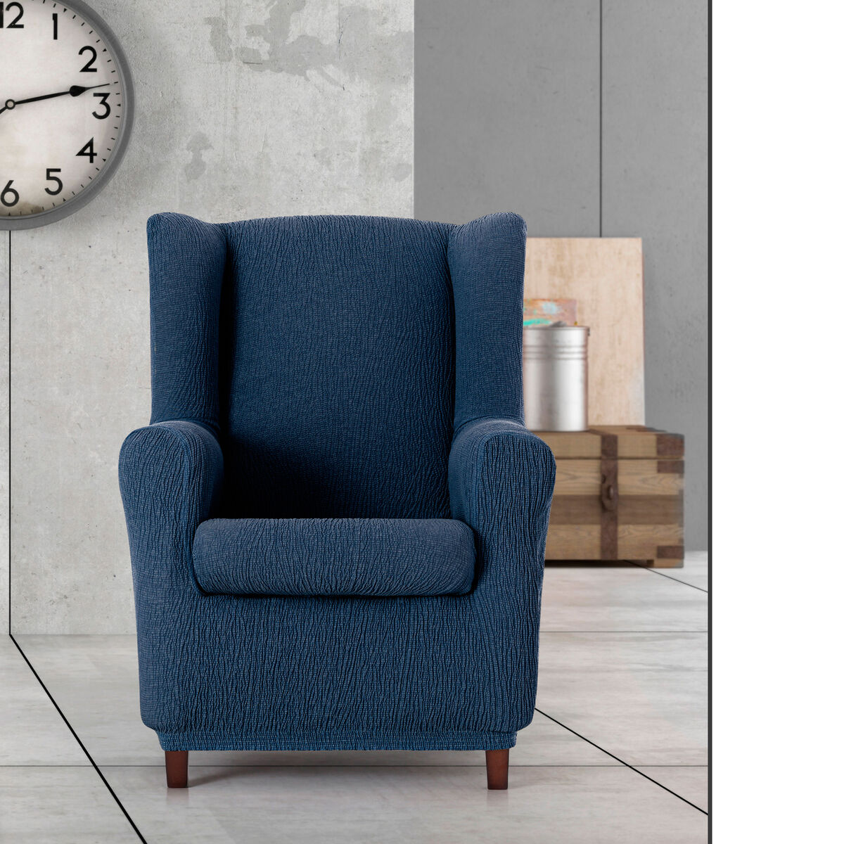 Étui pour chaise Eysa TROYA bleu 80 x 100 x 90 cm-3