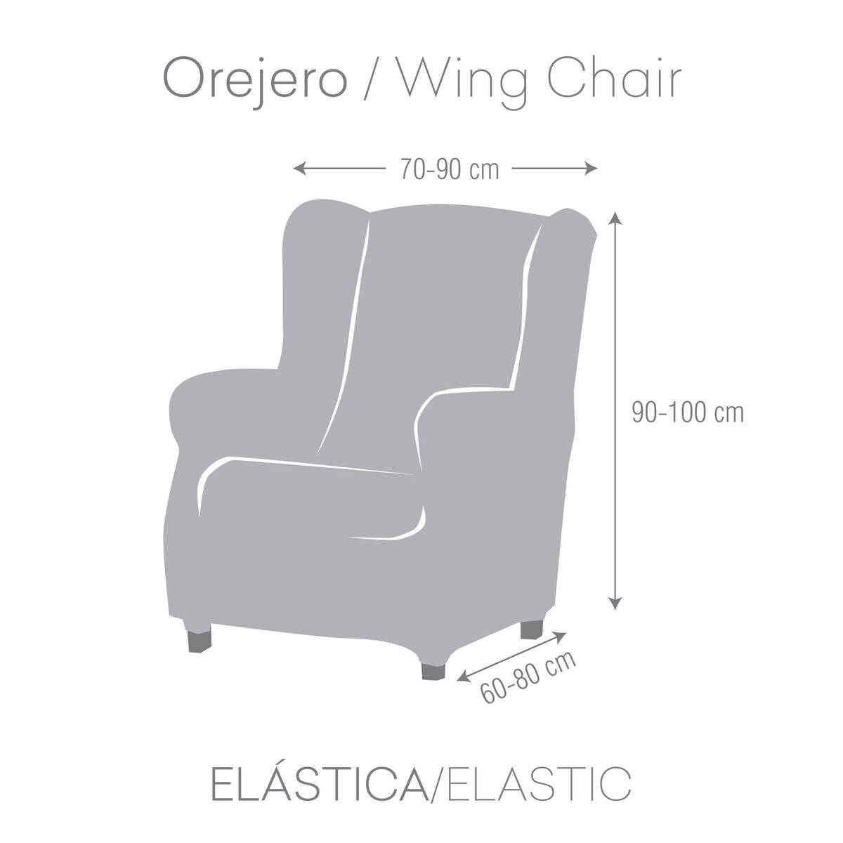 Étui pour chaise Eysa TROYA bleu 80 x 100 x 90 cm-4