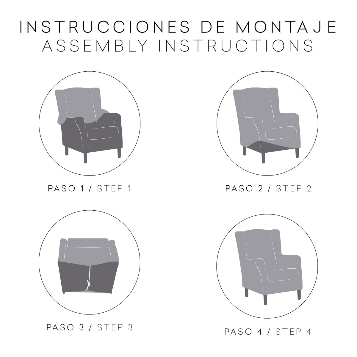 Étui pour chaise Eysa TROYA bleu 80 x 100 x 90 cm-5