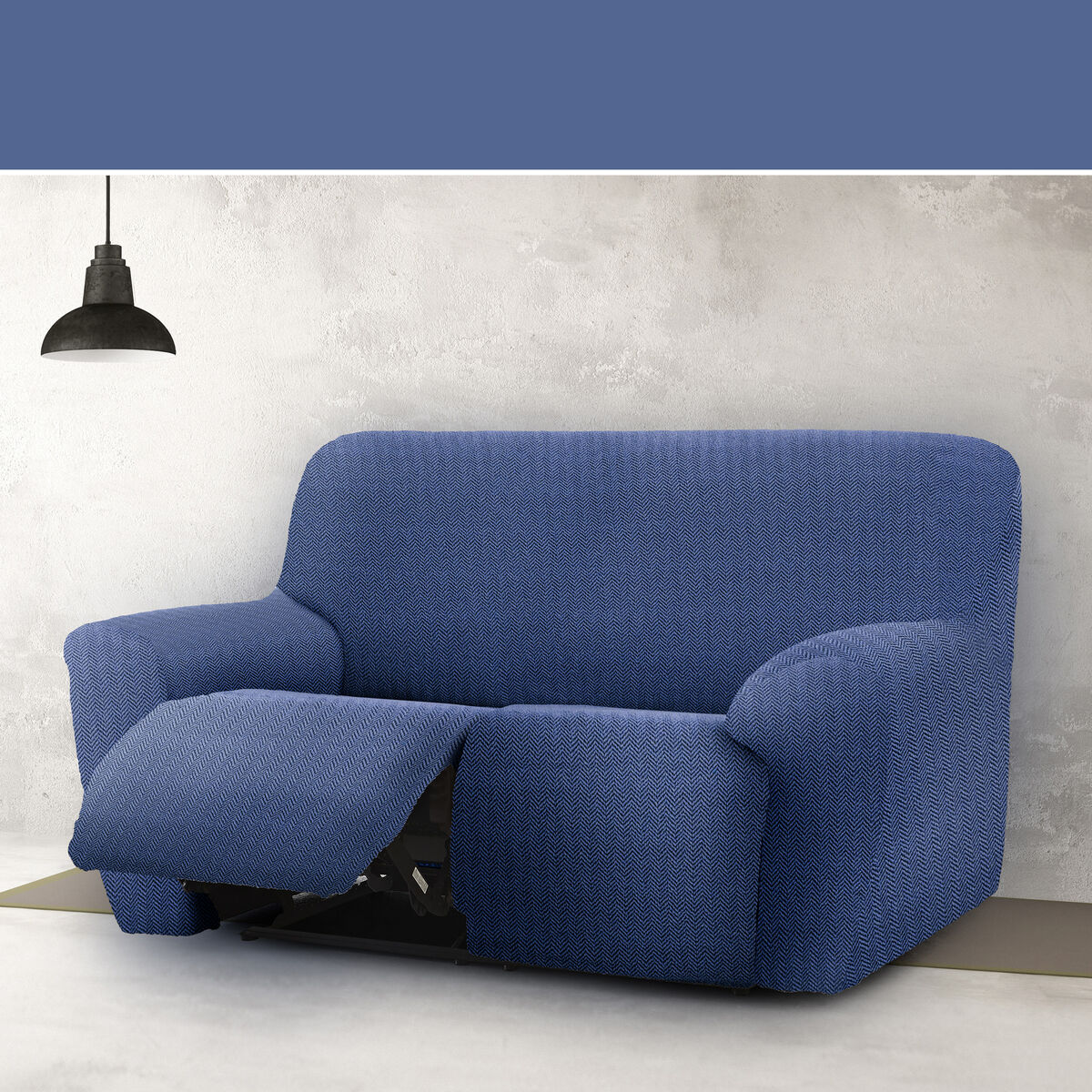 Étui sur canapé Eysa JAZ bleu 70 x 120 x 200 cm-3