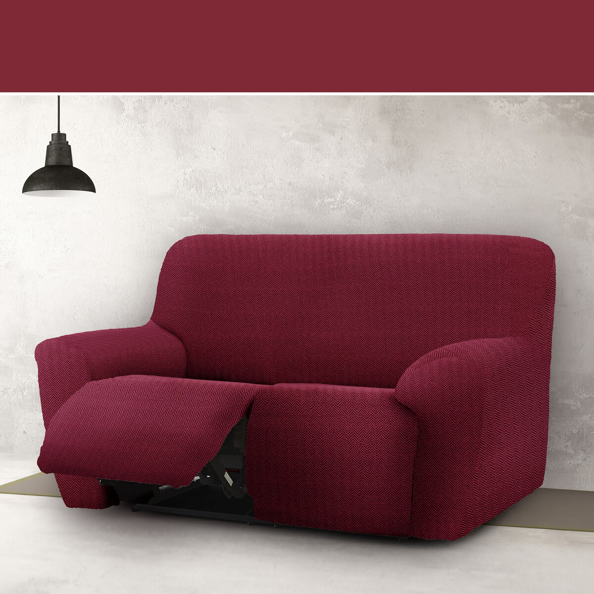Sofa cover Eysa JAZ Burgundy 70 x 120 x 260 cm-3