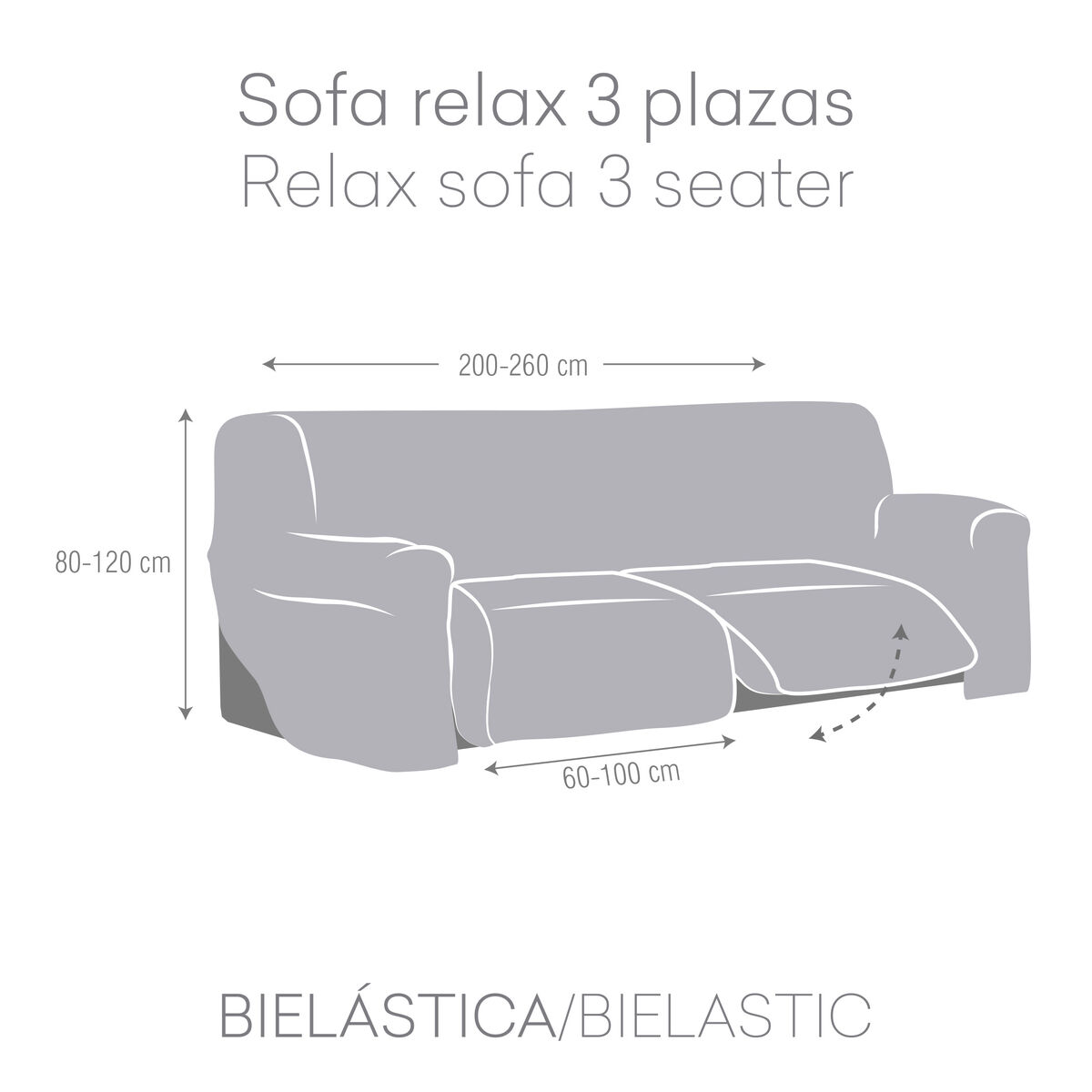 Sofa cover Eysa JAZ Burgundy 70 x 120 x 260 cm-4