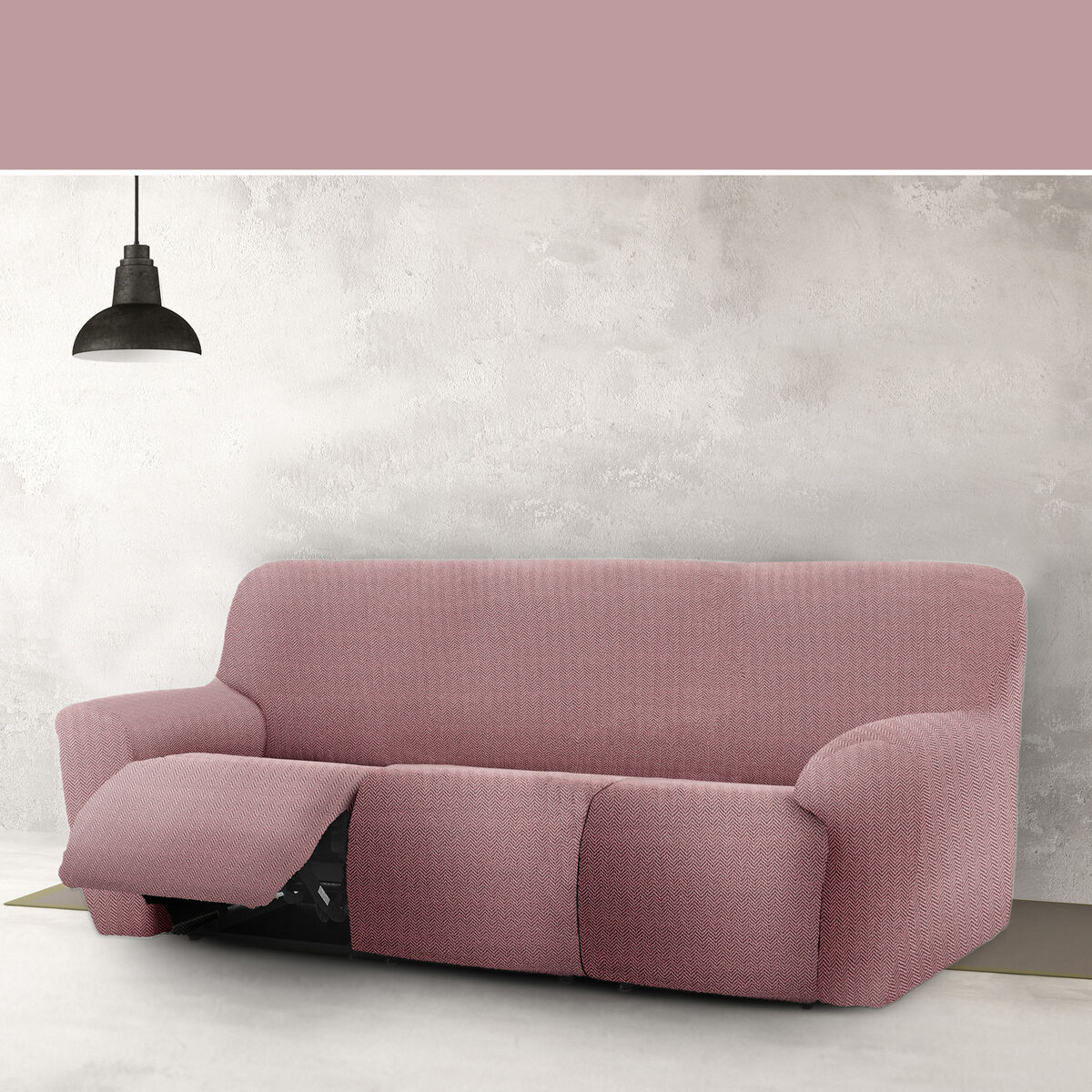 Étui sur canapé Eysa JAZ Rose 70 x 120 x 260 cm-3
