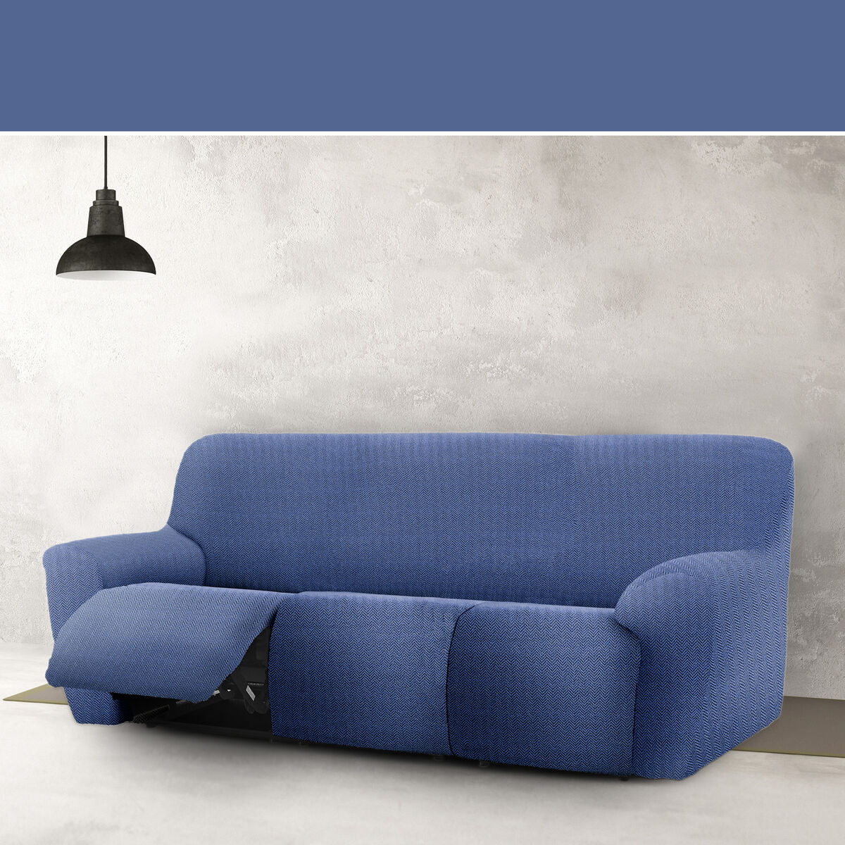 Étui sur canapé Eysa JAZ bleu 70 x 120 x 260 cm-3