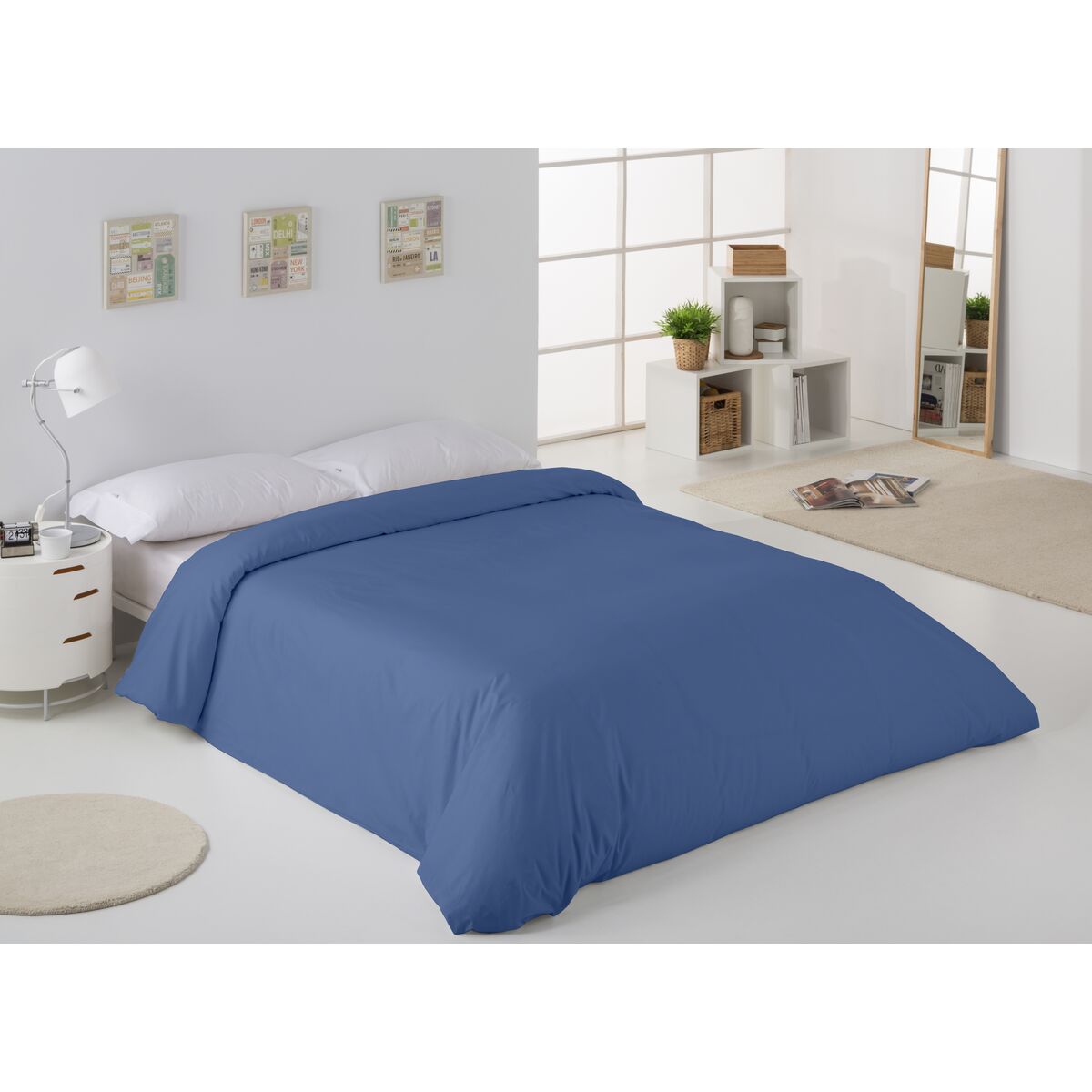 Пододеяльник Alexandra House Living Синий 220 x 220 cm-2
