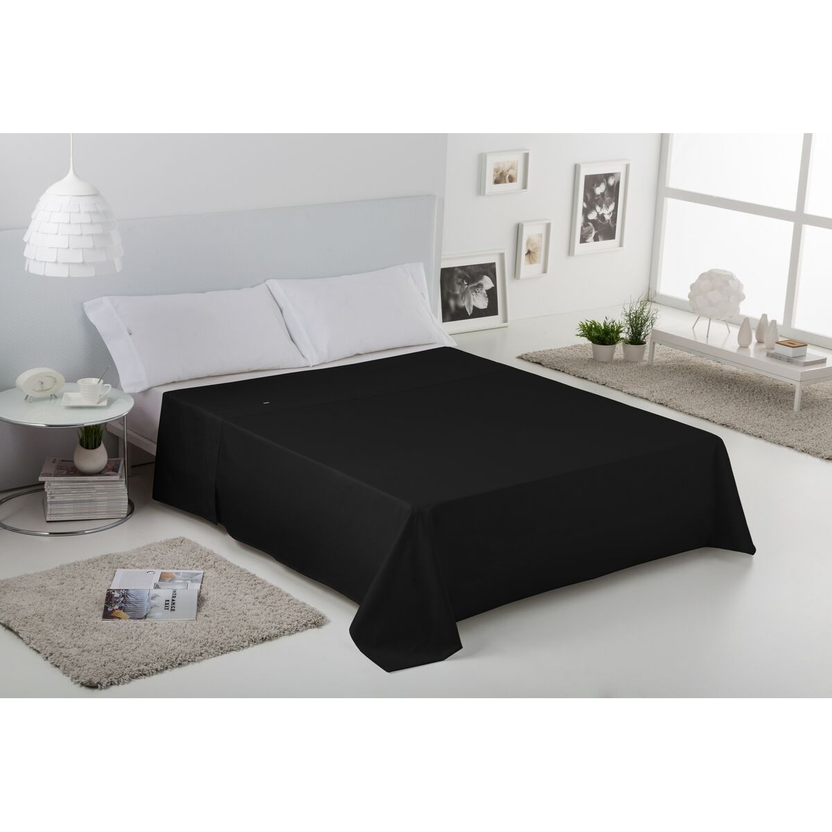 Alexandra House Living Worktop Sheet Black 240 x 270 cm-5