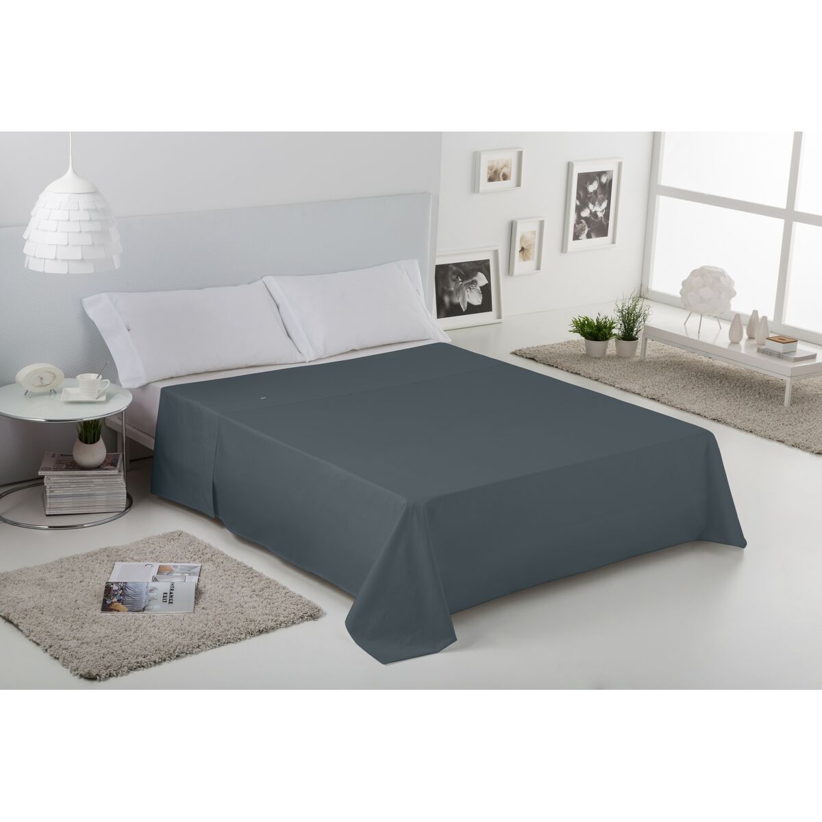 Alexandra House Living Table Top Sheet Grey 240 x 270 cm-5