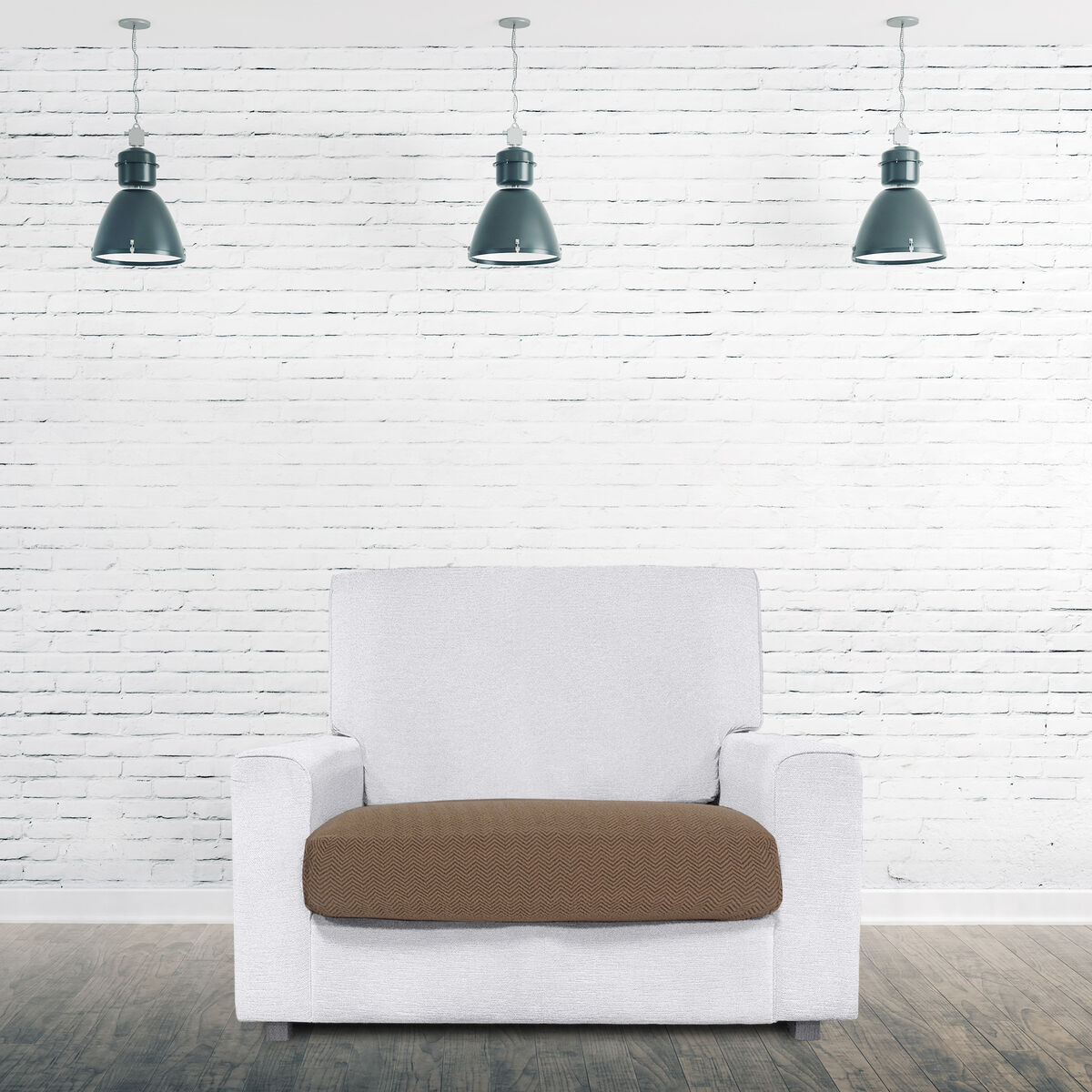 Eysa JAZ Brown Sofa Cover 85 x 15 x 100 cm-3