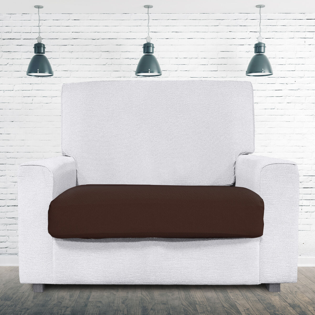 Étui sur canapé Eysa BRONX Marron 85 x 15 x 160 cm-3