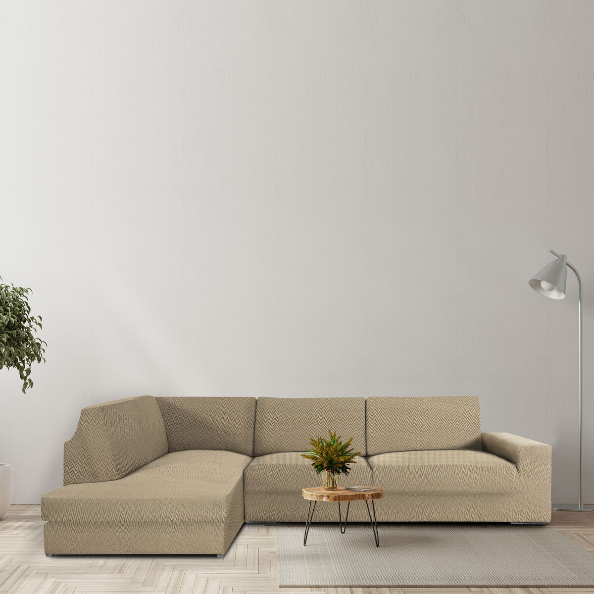 Eysa JAZ Beige Sofa Cover 110 x 120 x 500 cm-3