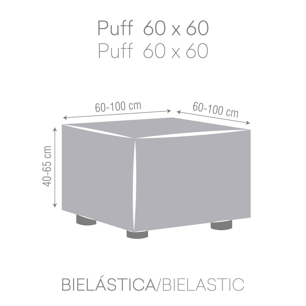 Duvet Eysa JAZ Blanc 100 x 65 x 100 cm-4