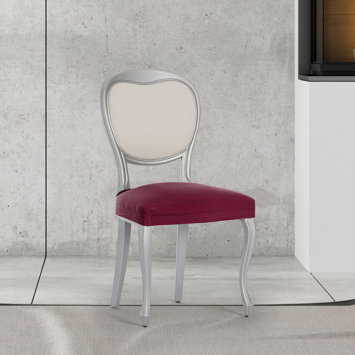 Seat cover Eysa BRONX Burgundy 50 x 5 x 50 cm 2 pieces-3