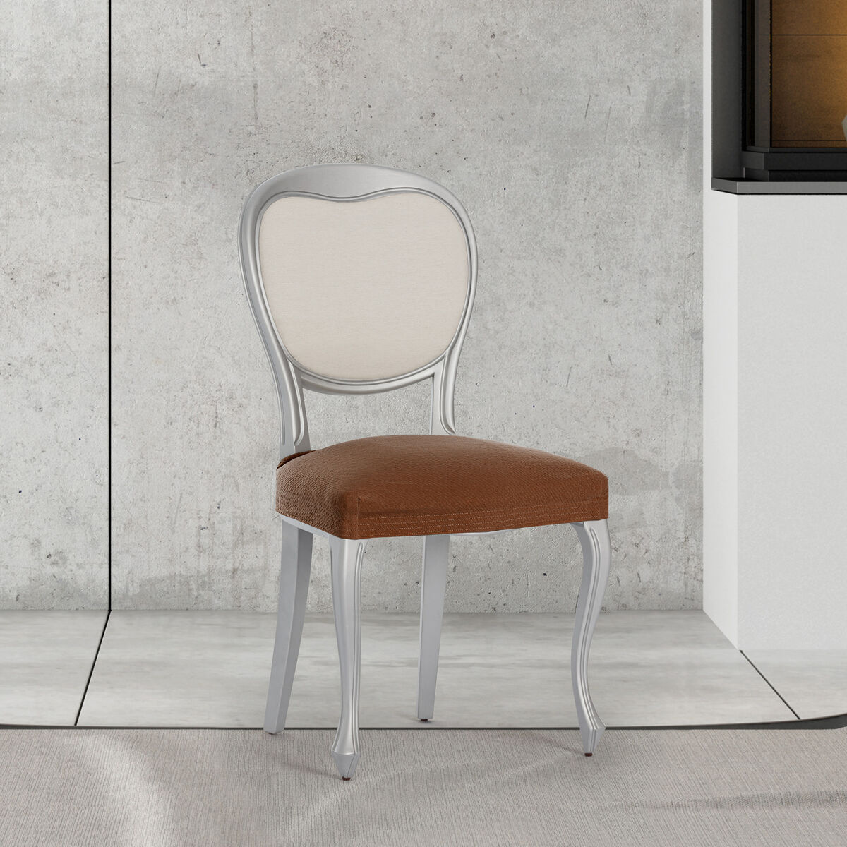 Étui pour fauteuil Eysa BRONX Terracote 50 x 5 x 50 cm 2 pièces-3