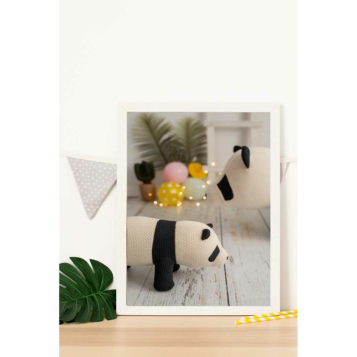 Картина Crochetts Разноцветный 33 x 43 x 2 cm Панда-6