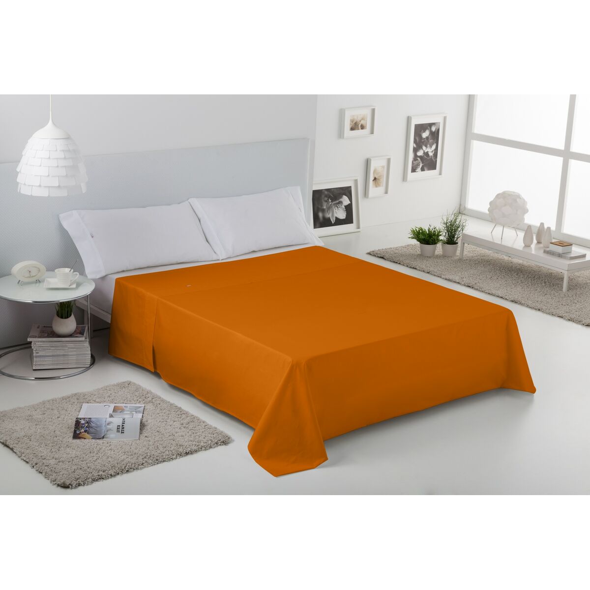 Alexandra House Living Tabletop Sheet Ochre 220 x 270 cm-5