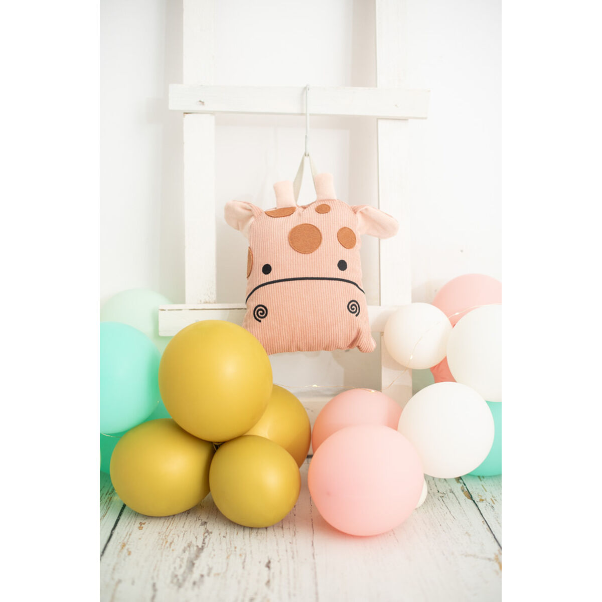 Blanket Crochetts Blanket Pink Giraffe 85 x 140 x 2 cm-3