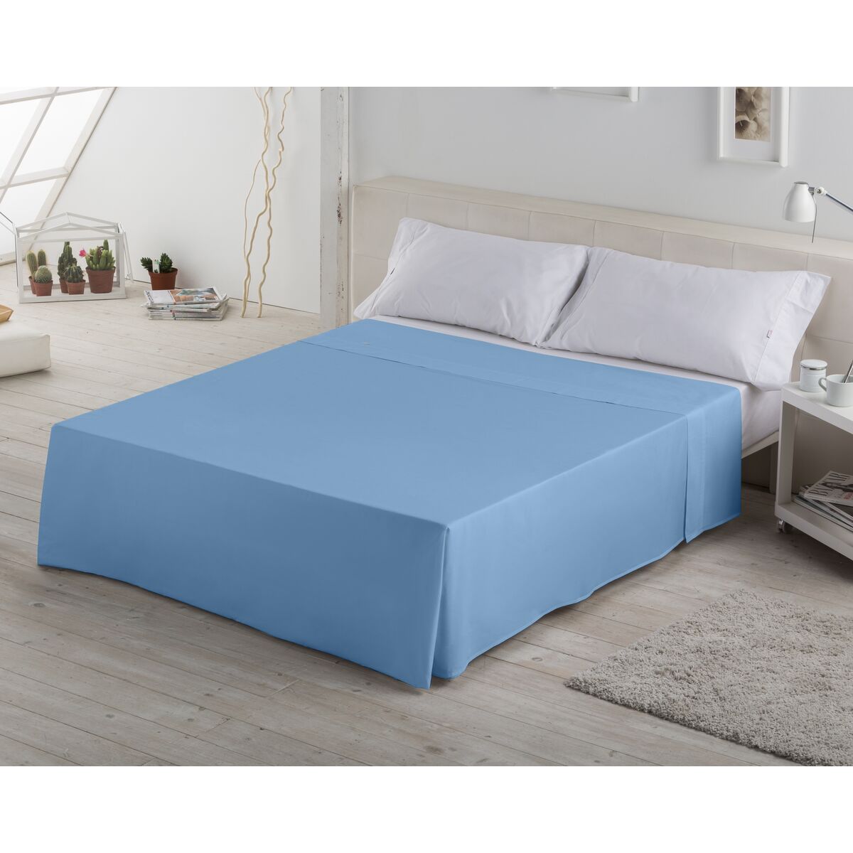 Alexandra House Living Blue Table Top Sheet Clear 190 x 270 cm-3