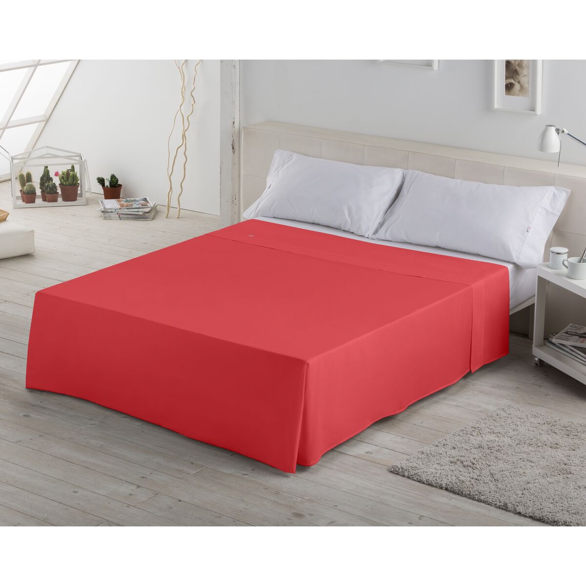 Alexandra House Living Table Top Sheet Red 190 x 270 cm-3