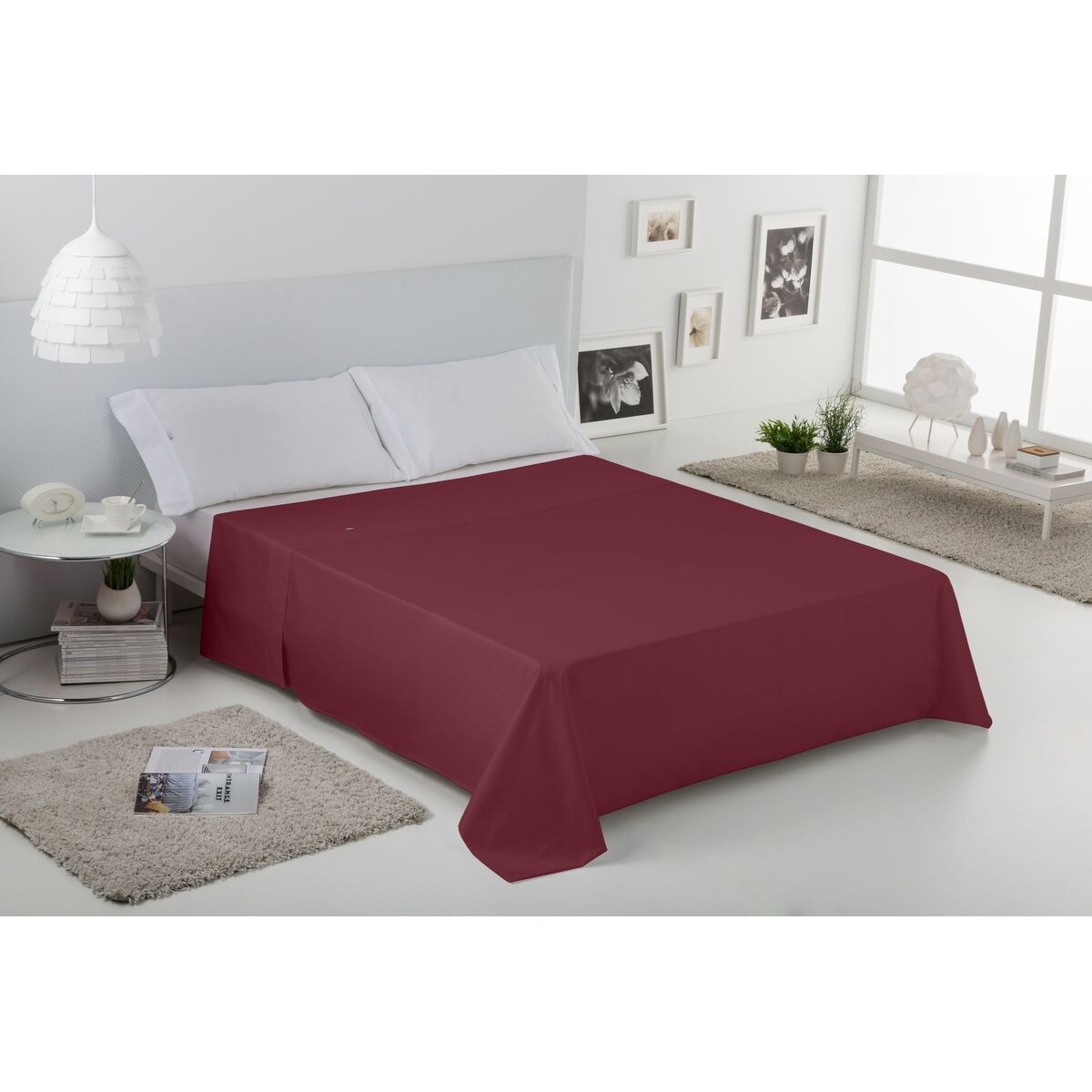 Alexandra House Living Dark Burgundy 190 x 270 cm-5