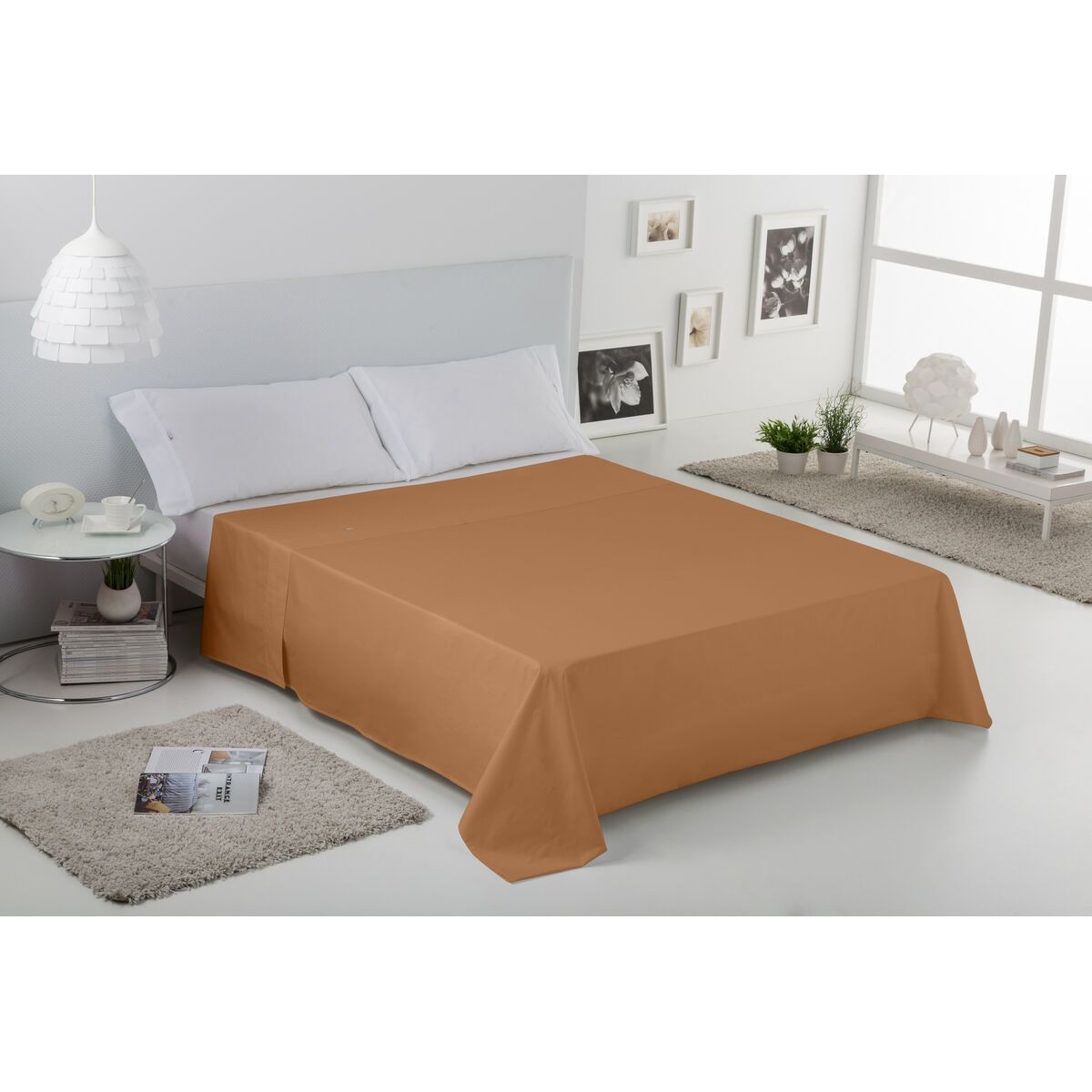 Alexandra House Living Table Top Sheet Brown 190 x 270 cm-5
