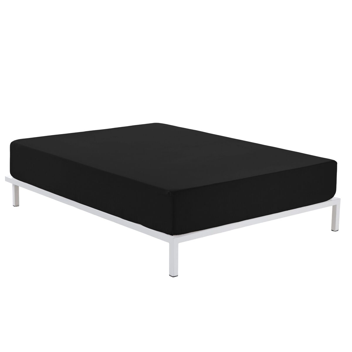 Fitted bottom sheet Alexandra House Living Black 105 x 190/200 cm-4