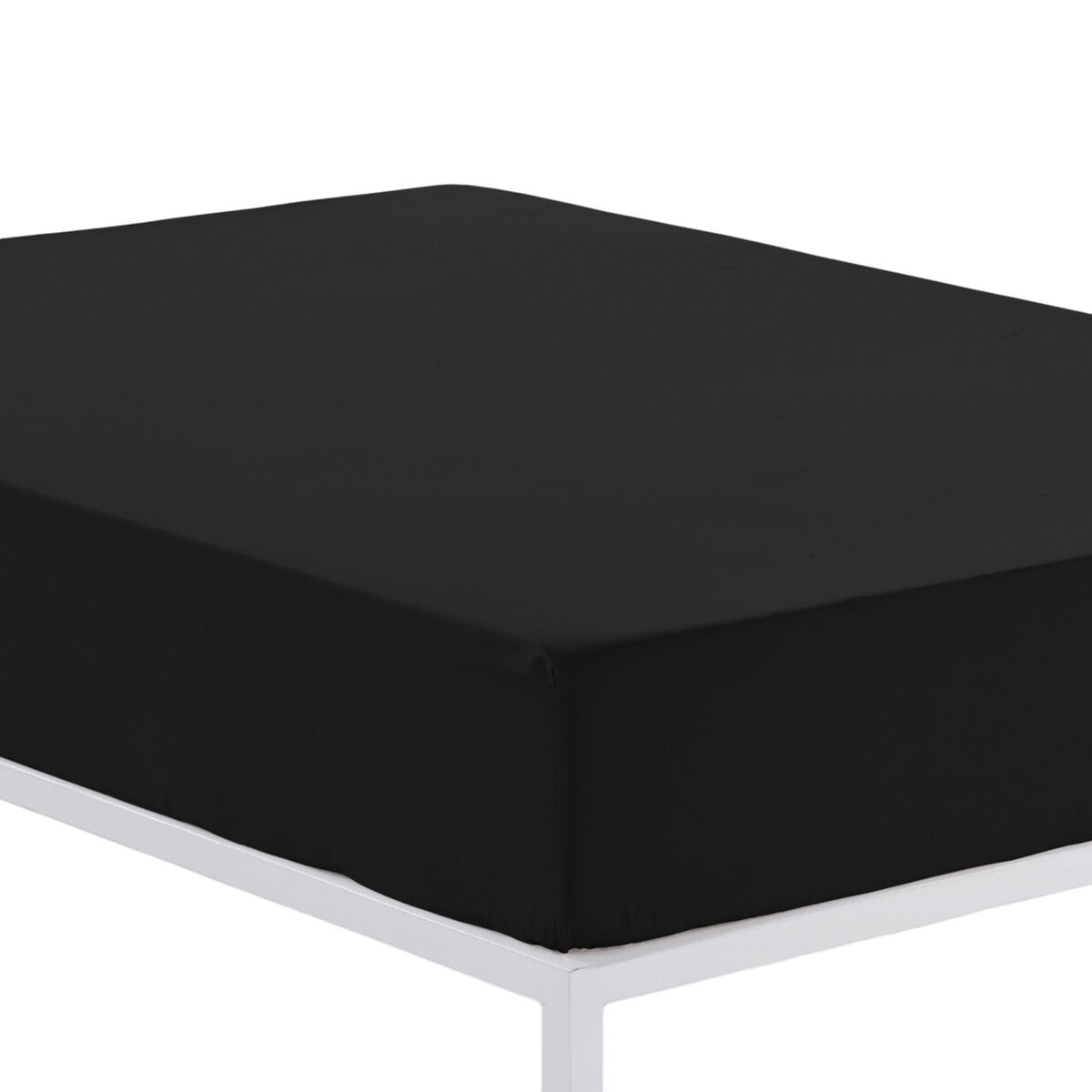 Fitted bottom sheet Alexandra House Living Black 105 x 190/200 cm-5