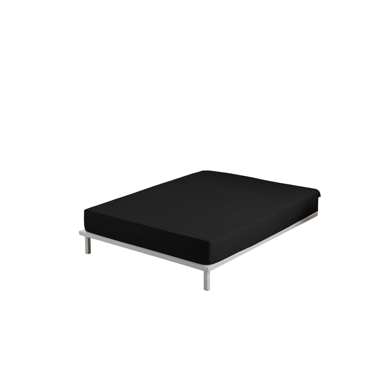 Fitted bottom sheet Alexandra House Living Black 105 x 190/200 cm-6