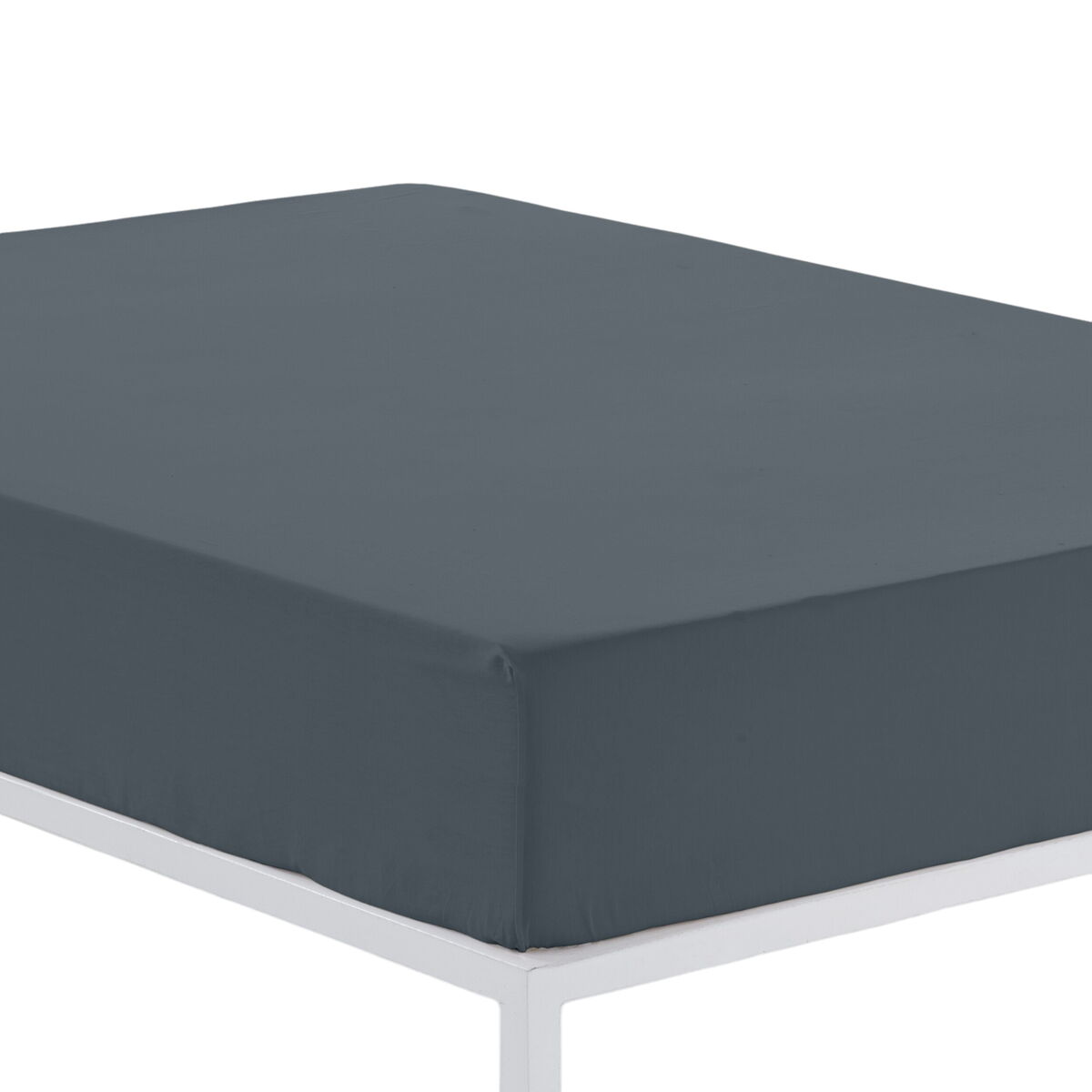 Fitted bottom sheet Alexandra House Living Grey 105 x 190/200 cm-2