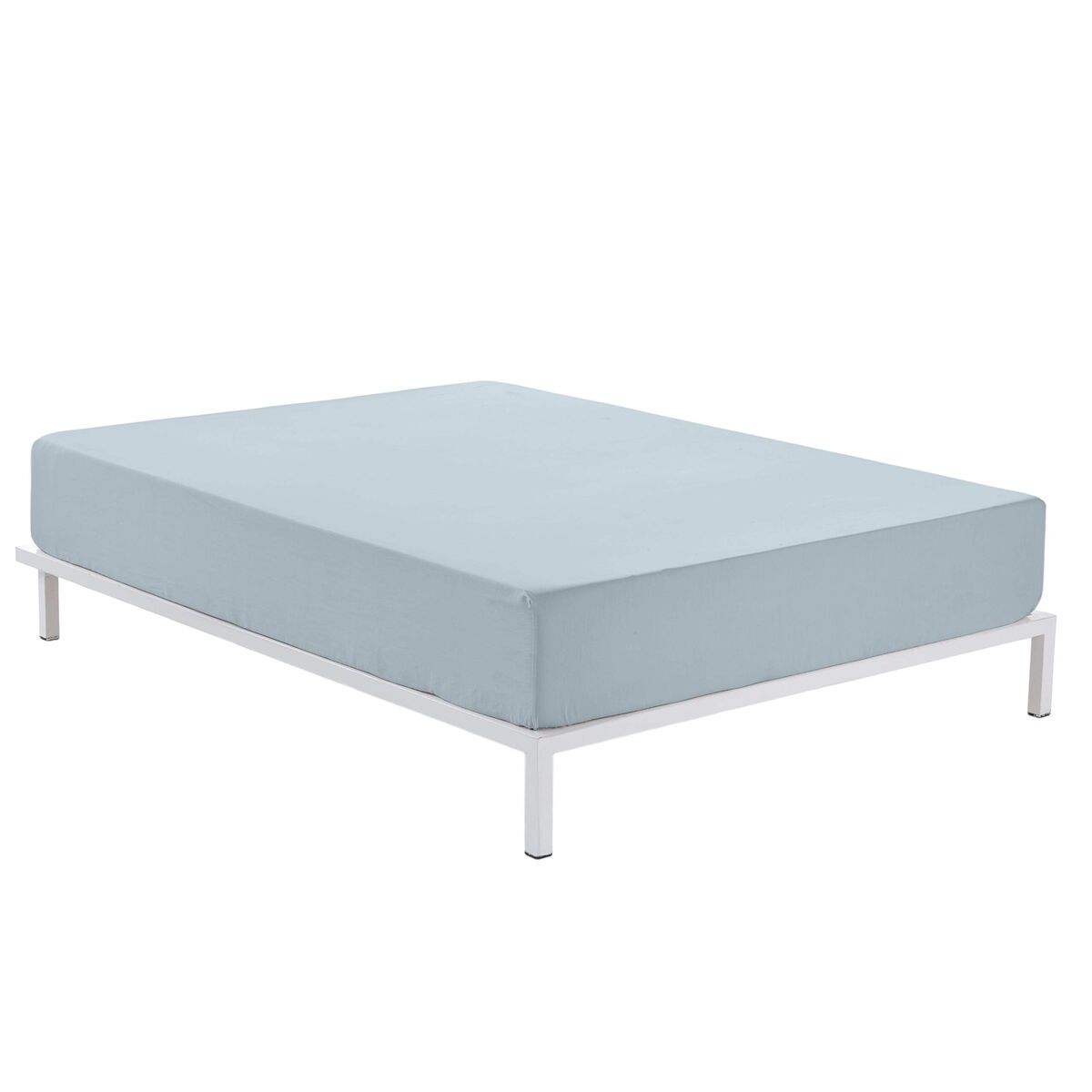 Fitted sheet Alexandra House Living Blue Celeste 150 x 190/200 cm-5