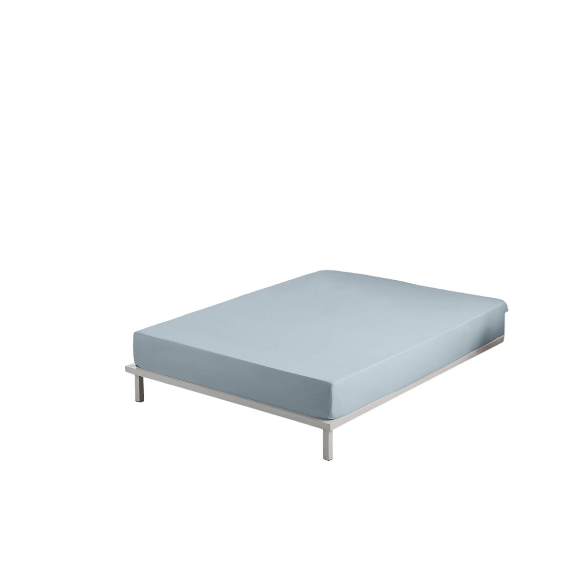 Fitted sheet Alexandra House Living Blue Celeste 150 x 190/200 cm-7