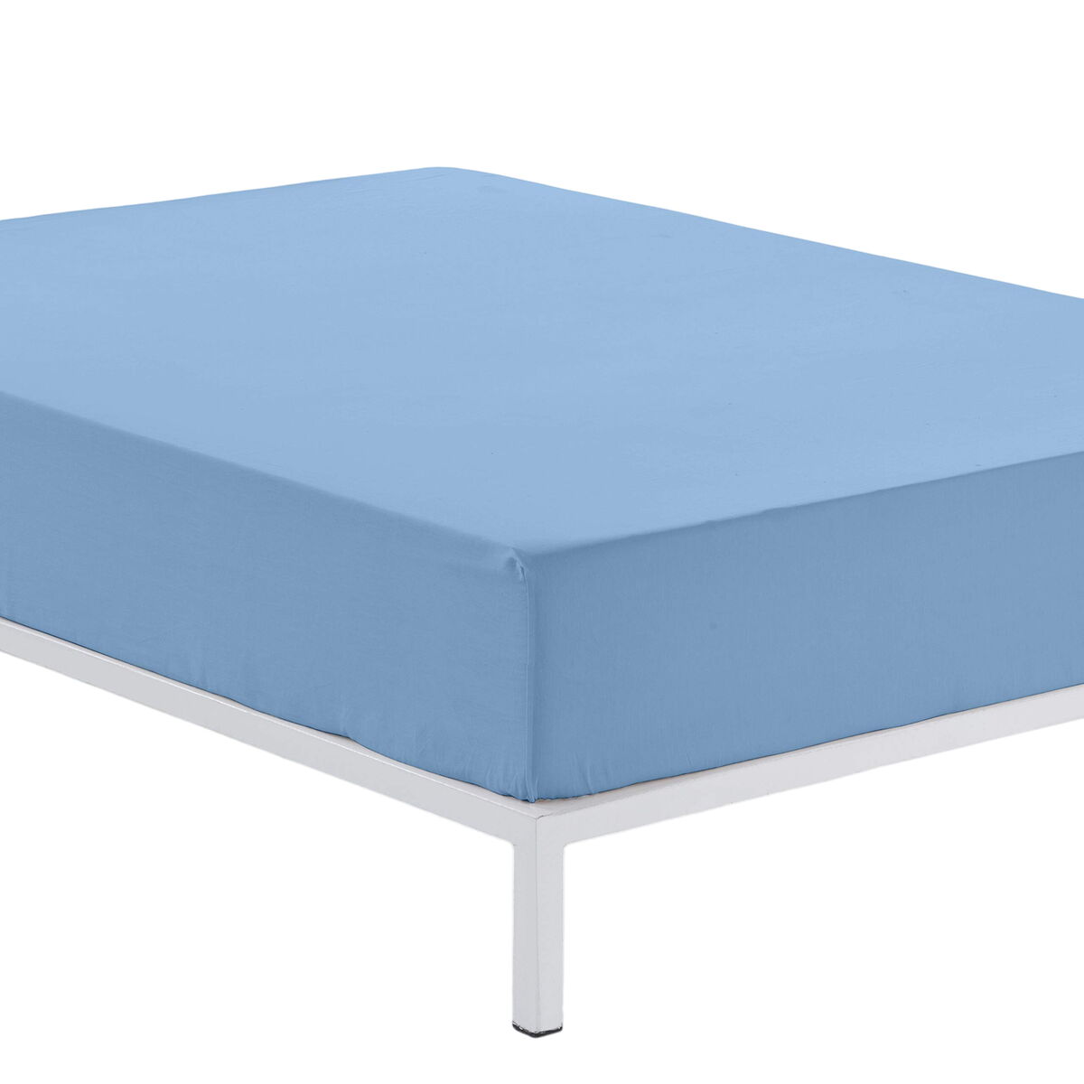 Fitted sheet Alexandra House Living Blue clear 150 x 190/200 cm-3