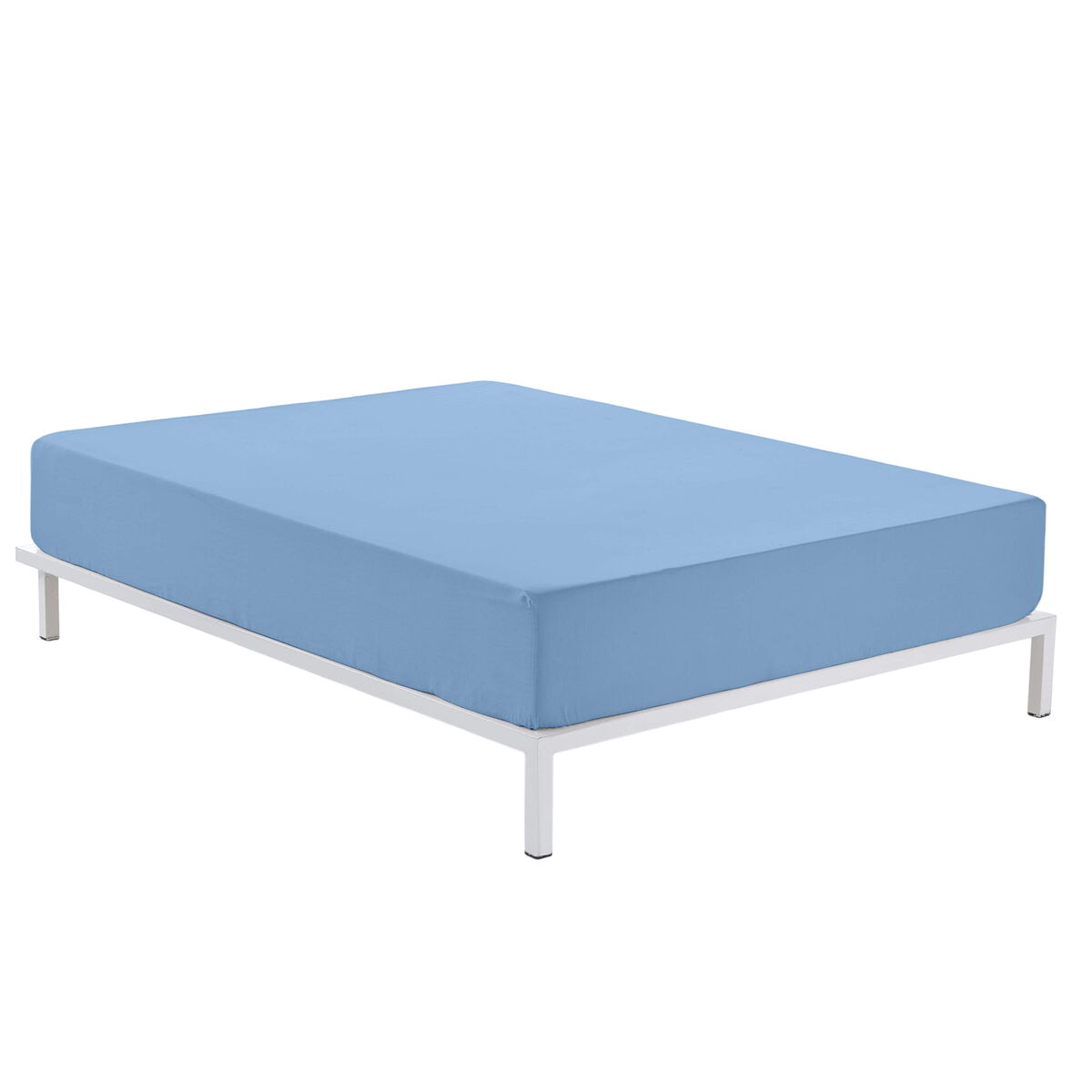 Alexandra House Living Fitted Bottom Sheet Blue Clear 160 x 190/200 cm-2