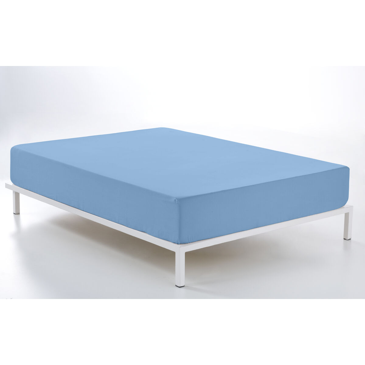 Alexandra House Living Fitted Bottom Sheet Blue Clear 160 x 190/200 cm-5