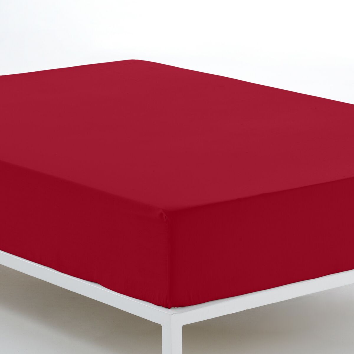 Fitted bottom sheet Alexandra House Living Burgundy 160 x 190/200 cm-3