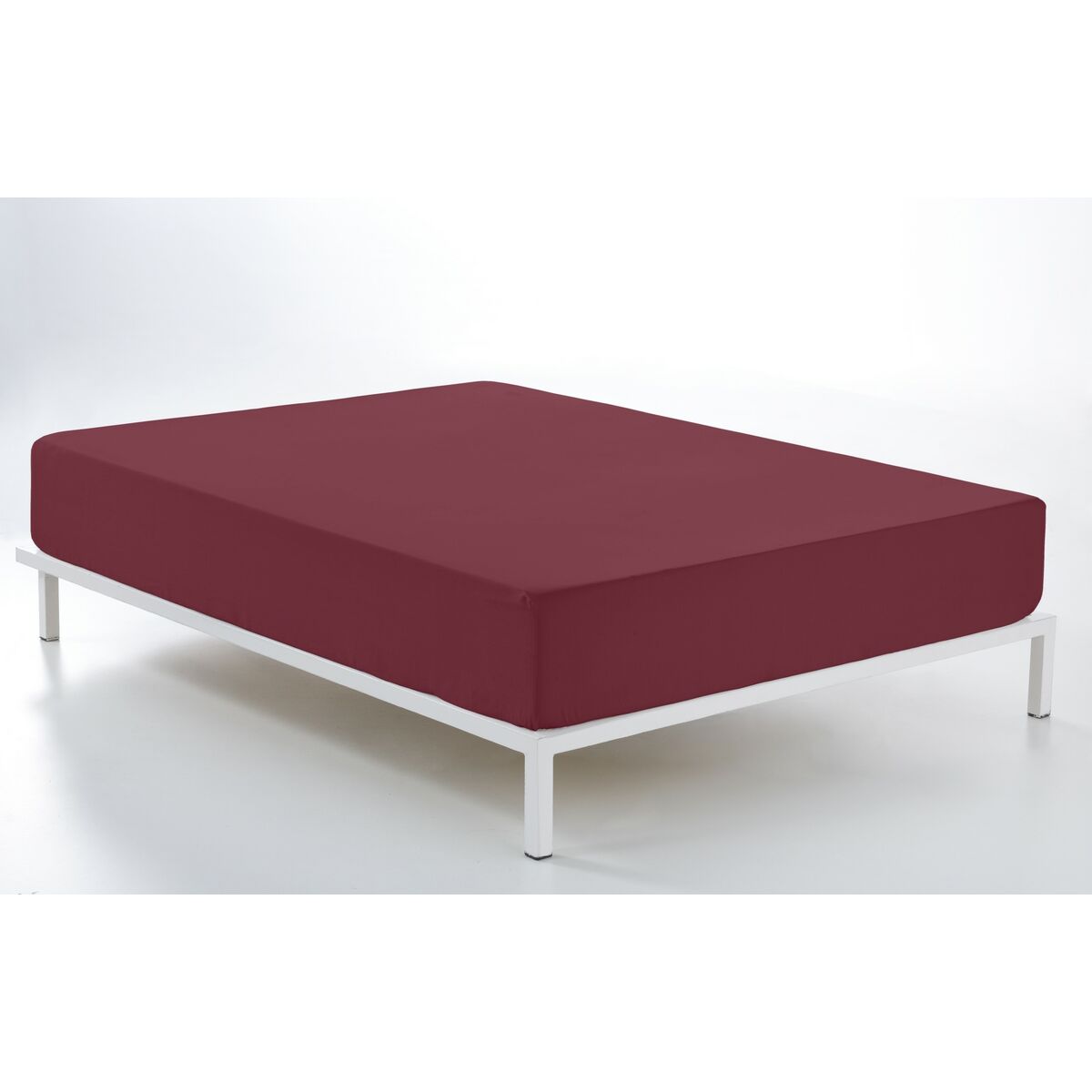 Fitted sheet Alexandra House Living Maroon 160 x 200 cm-2
