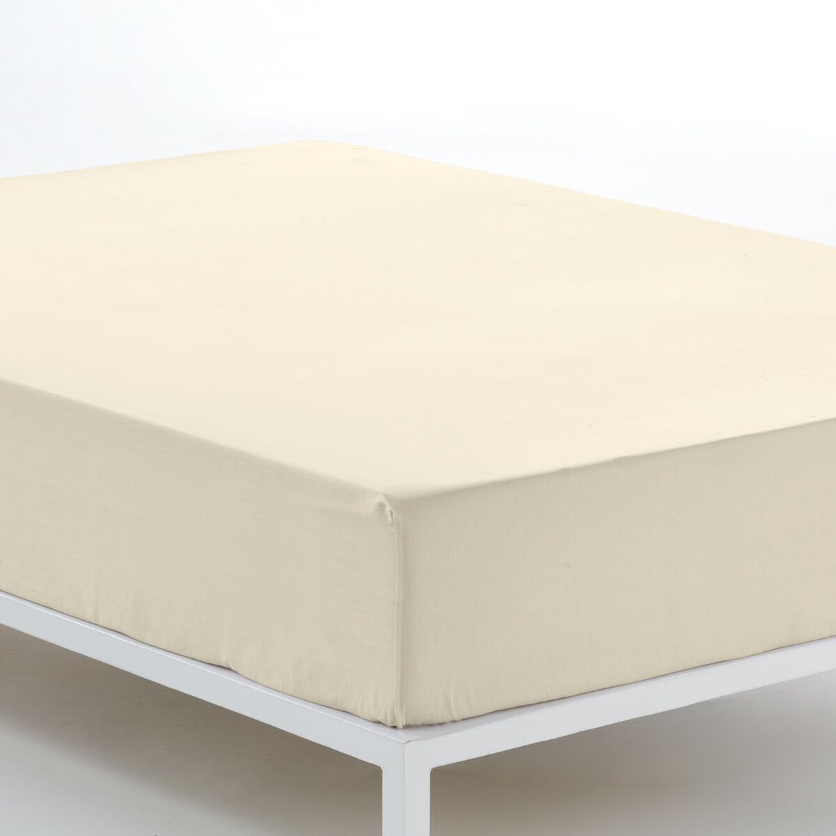 Alexandra House Living Fitted Sheet Cream 180 x 190/200 cm-3