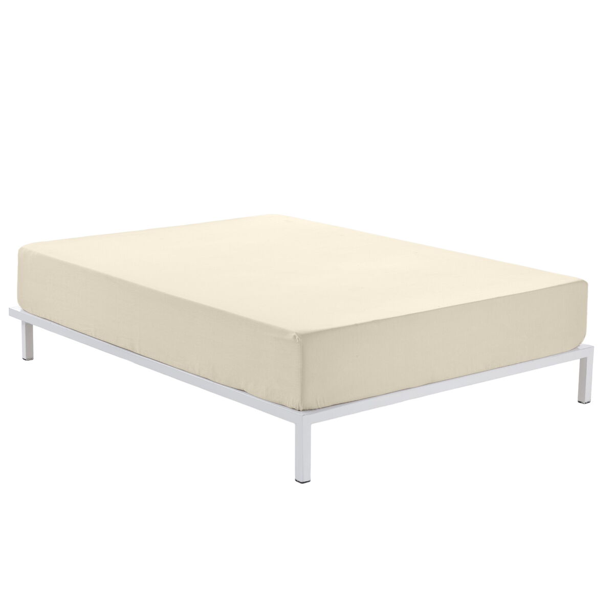 Alexandra House Living Fitted Sheet Cream 180 x 190/200 cm-5