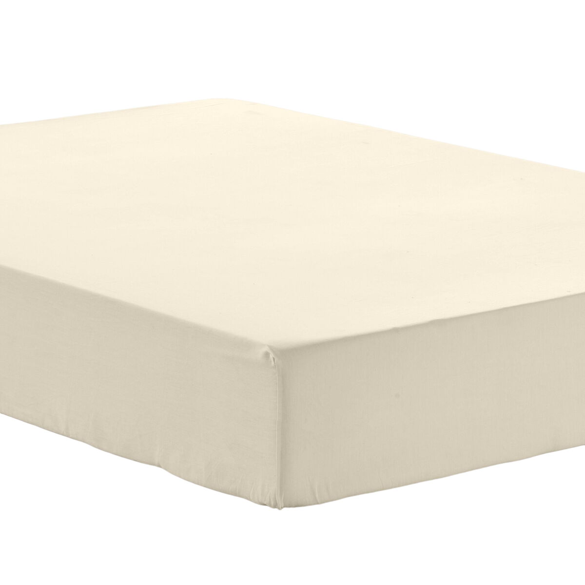 Alexandra House Living Fitted Sheet Cream 180 x 190/200 cm-6