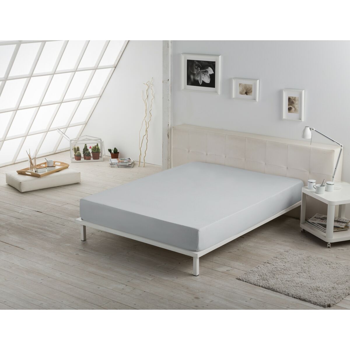 Passgenaues Blatt Alexandra House Living Perlgrau 190/200 x 200 cm-4