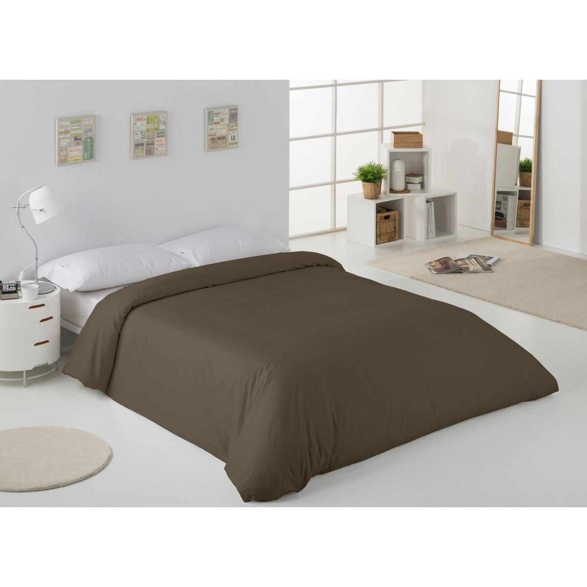 Alexandra House Living Duvet Cover Dark Green 220 x 220 cm-3