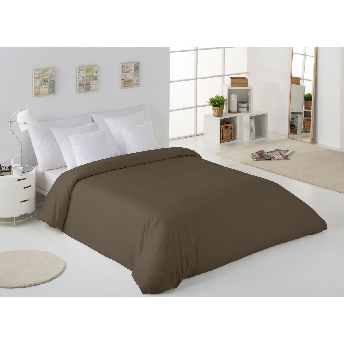 Alexandra House Living Duvet Cover Dark Green 220 x 220 cm-4