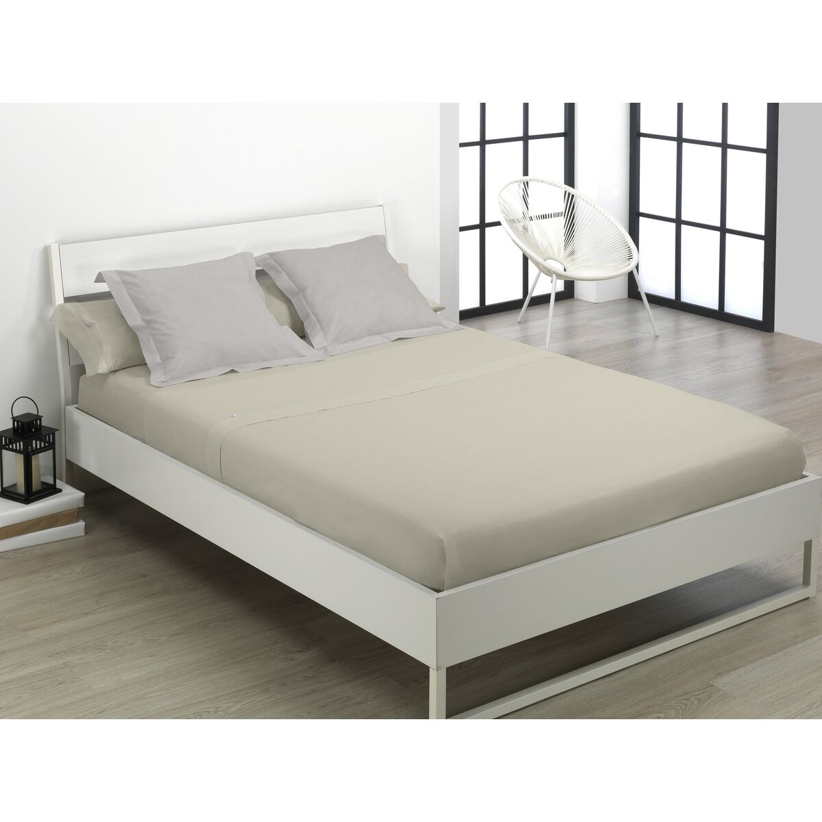 Tasche Nordic ohne Füllung Alexandra House Living Beige 180 Bett 4 Artikel-4