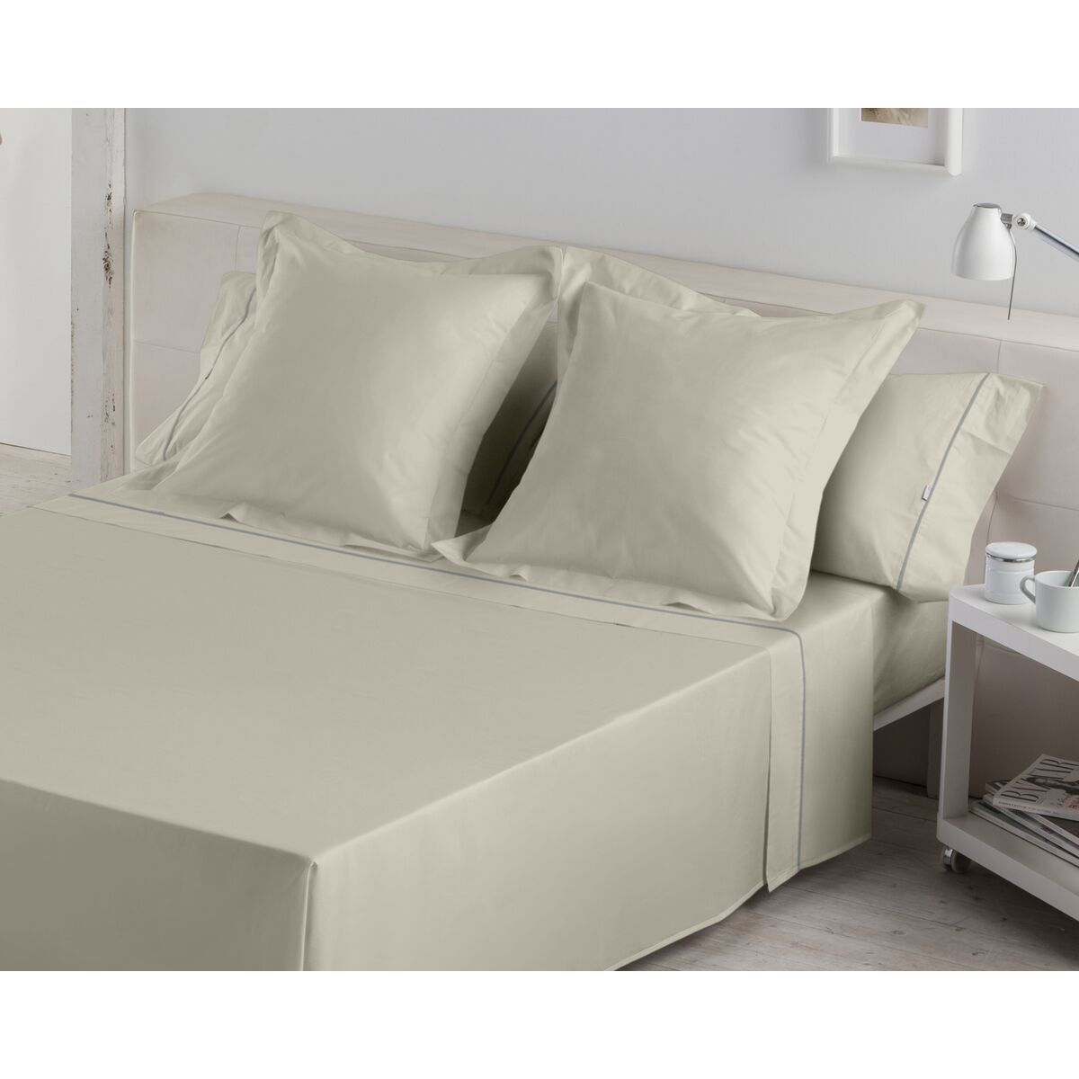 Tasche Nordic ohne Füllung Alexandra House Living Beige 180 Bett 4 Artikel-5