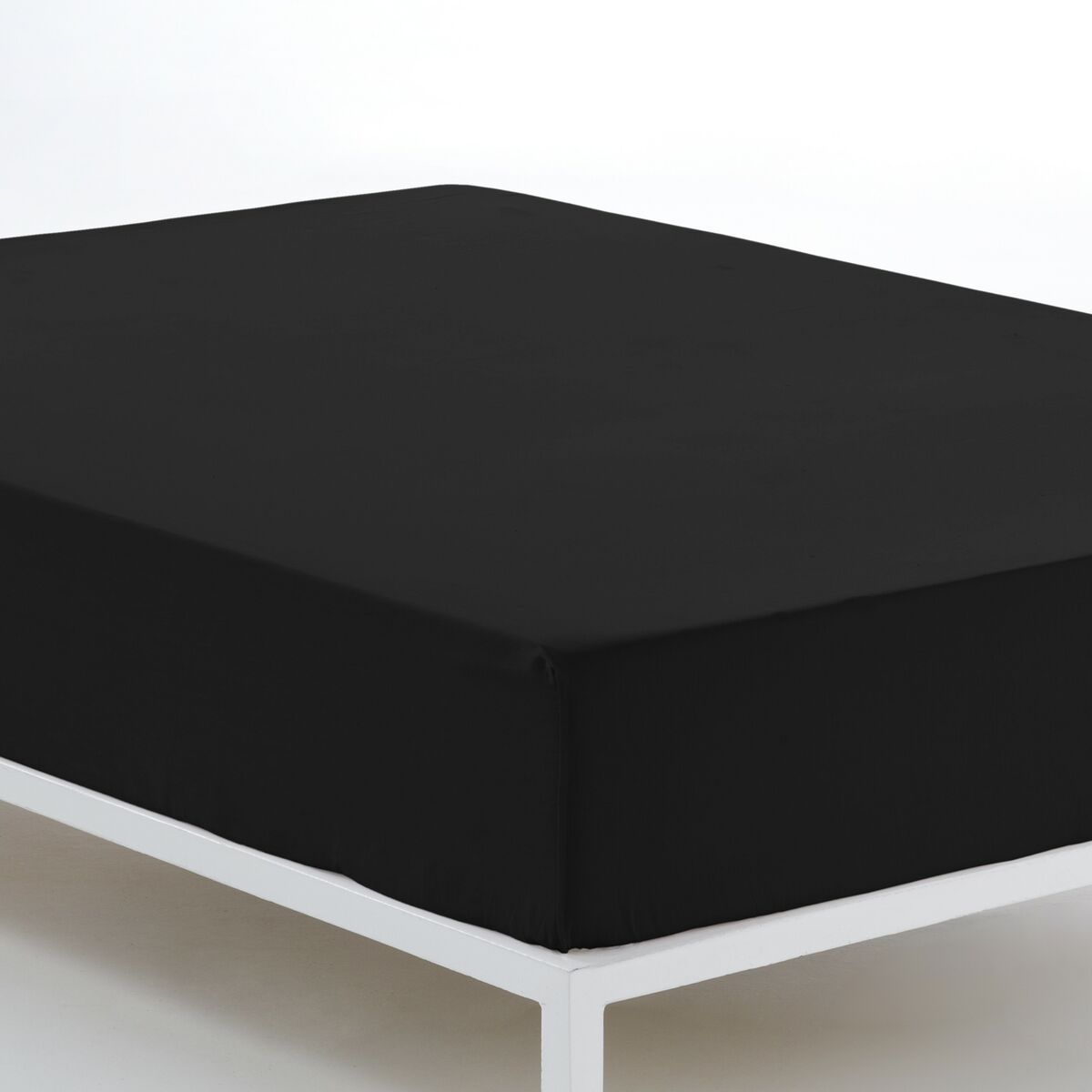ملاءة سفلية مجهزة Alexandra House Living Black 135/140 × 190/200 سم-3