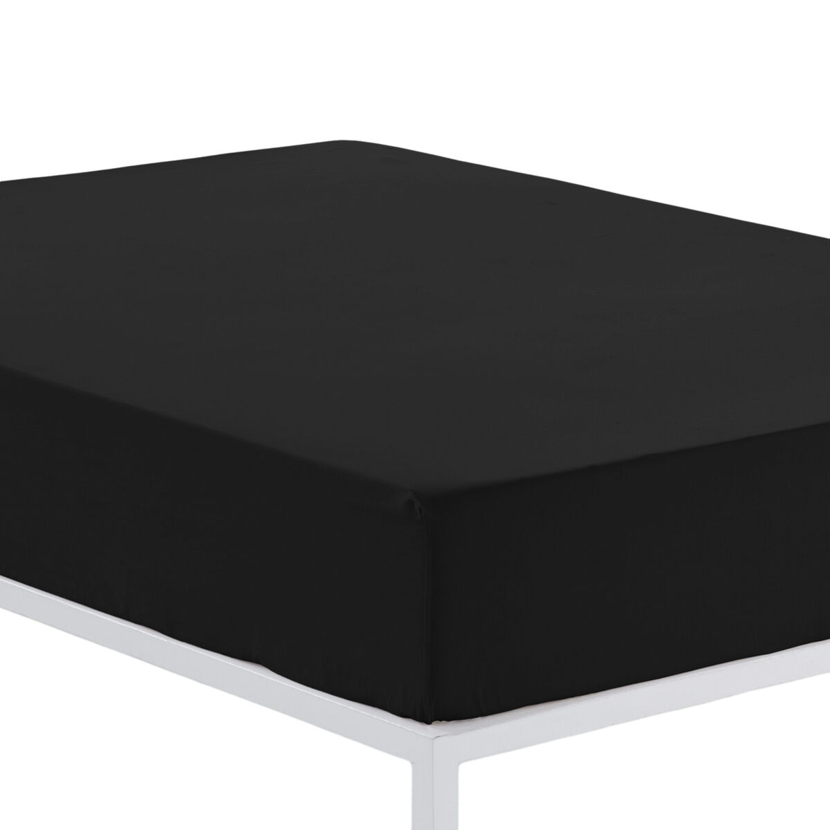 ملاءة سفلية مجهزة Alexandra House Living Black 135/140 × 190/200 سم-5
