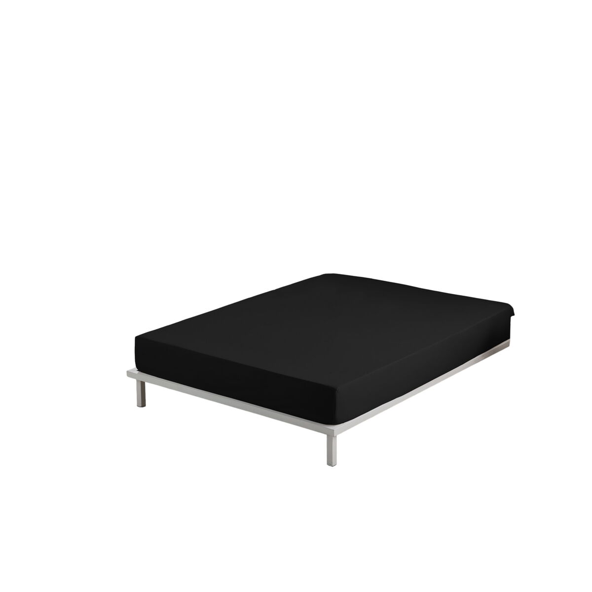 ملاءة سفلية مجهزة Alexandra House Living Black 135/140 × 190/200 سم-6