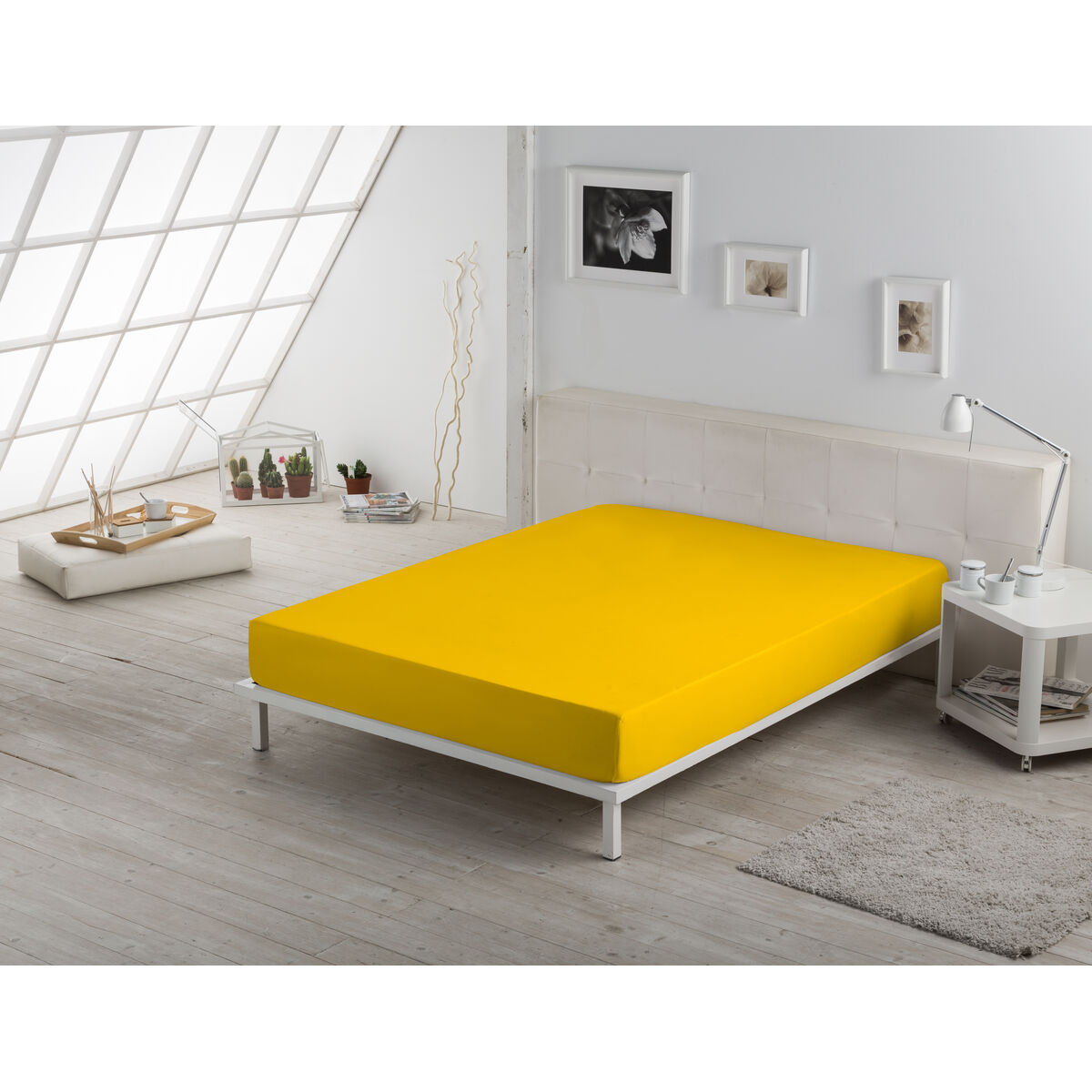 Folha inferior do Alexandra House Living Mostarda 135/140 x 190/200 cm-4