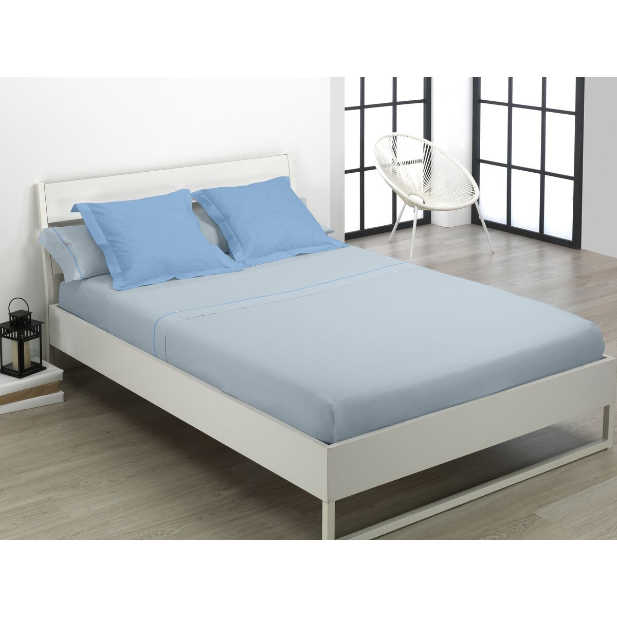 حقيبة نورديك شاغرة Alexandra House Living Blue Celeste 135/140 سرير 3 عناصر-4