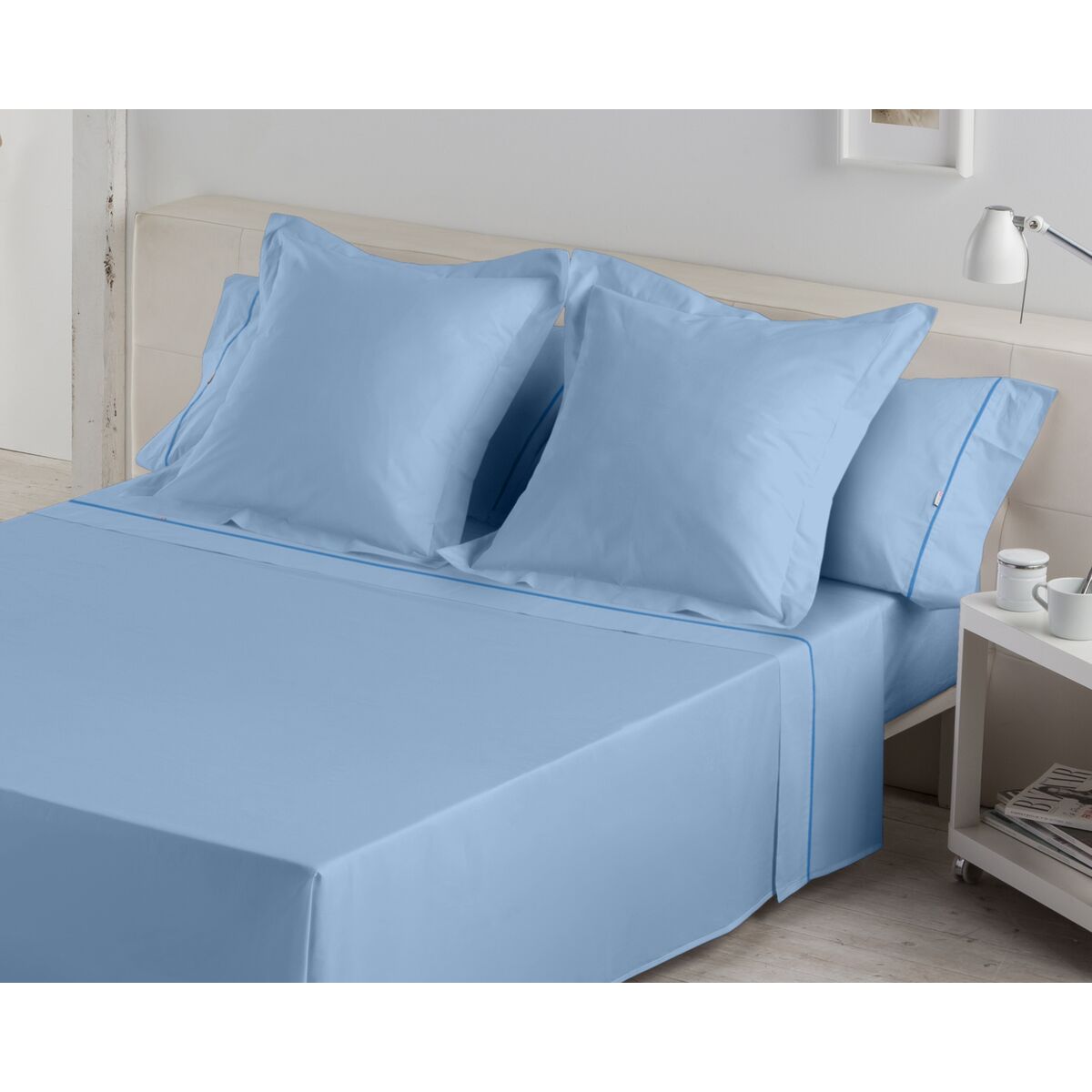 حقيبة نورديك شاغرة Alexandra House Living Blue Celeste 135/140 سرير 3 عناصر-5